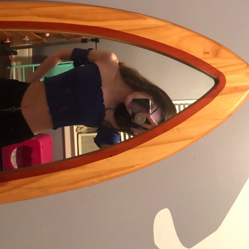 Cropped off the shoulder top